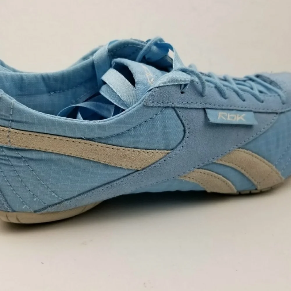 VTG Rbk Ballet Baby Blue Lace Ribbon Sneakers - Picture 6 of 11